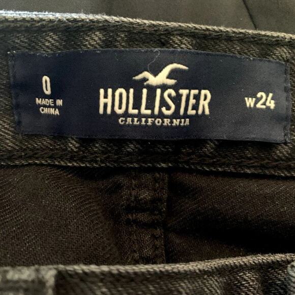 Hollister High-Rise Black Distressed Skirt W24 - Picture 2 of 5